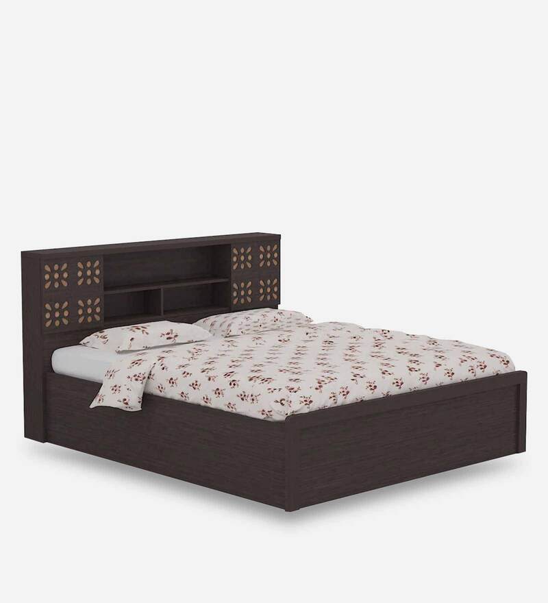 Primrose Queen Size Bed With Storage In Wenge Colour